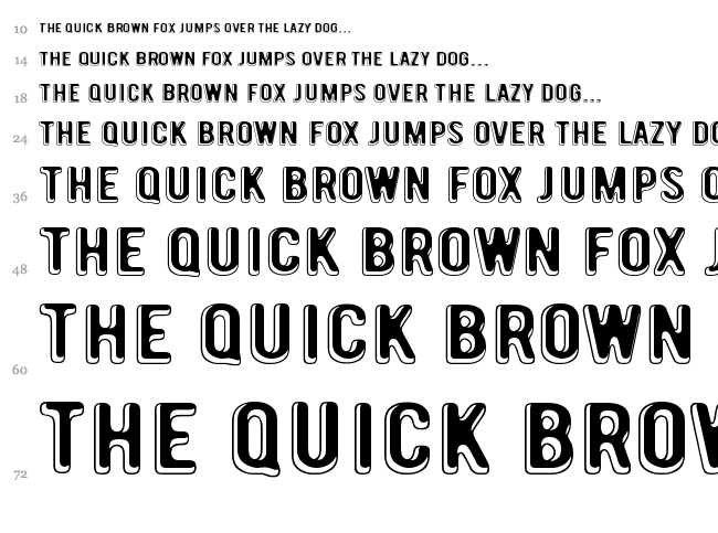 January Threed font waterfall